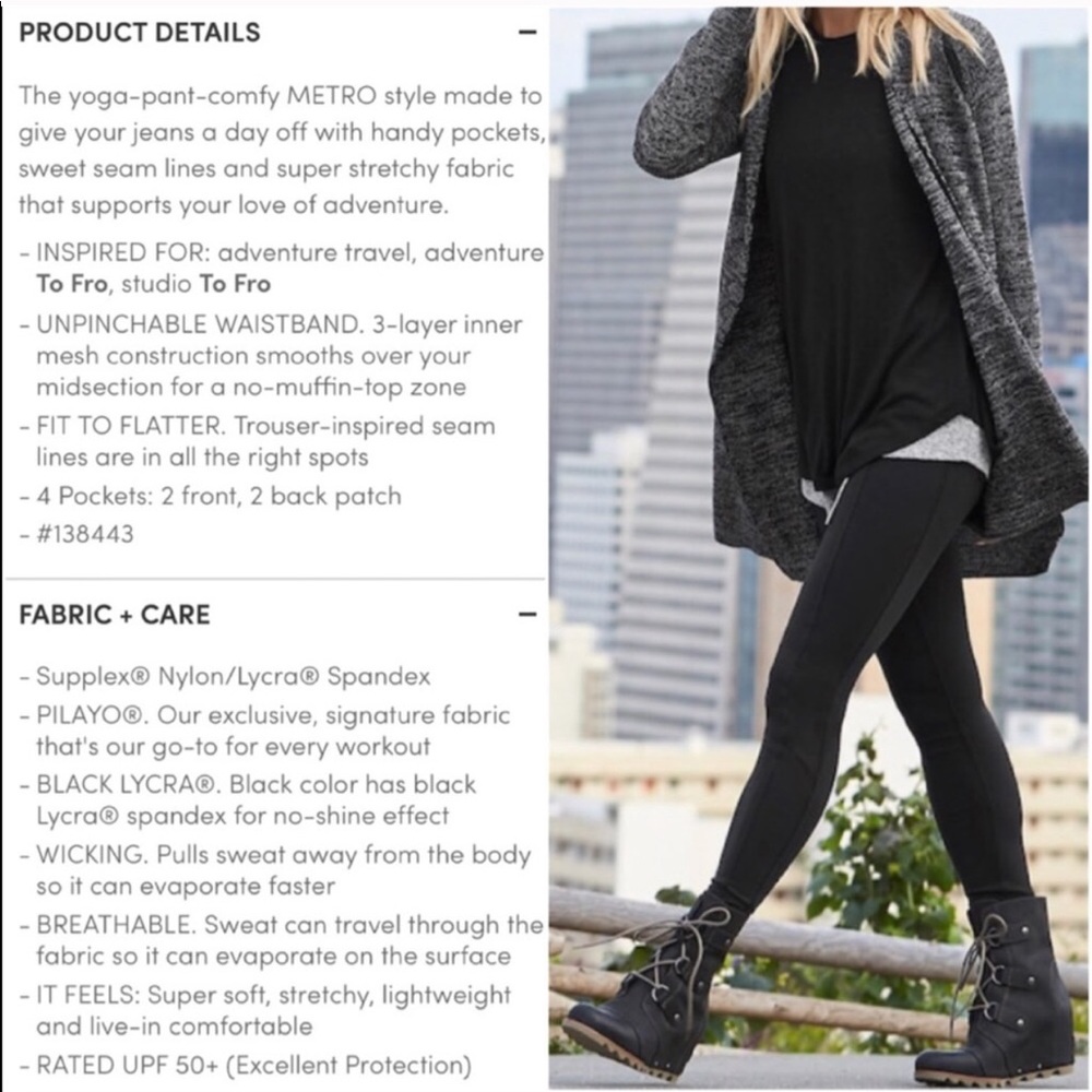Athleta High Waisted Metro Leggings - Picture 8 of 8